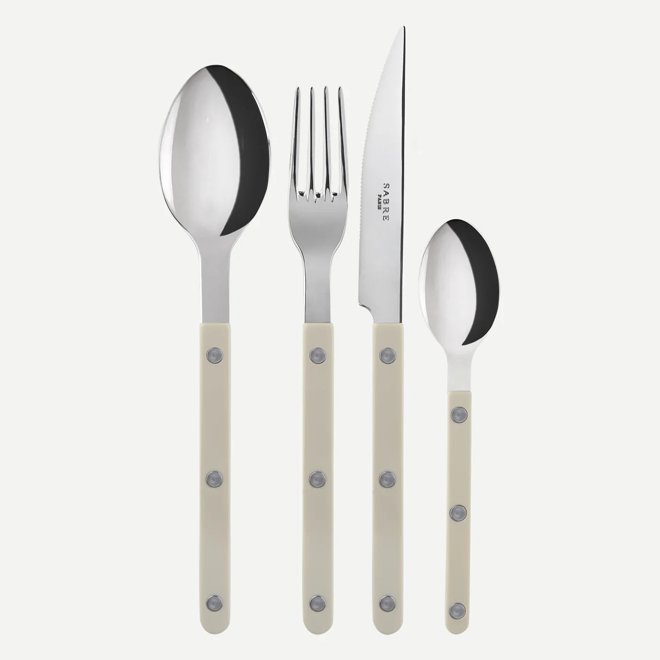 Bistrot Solid Bestiksæt 4 dele | Light kaki Sabre Paris