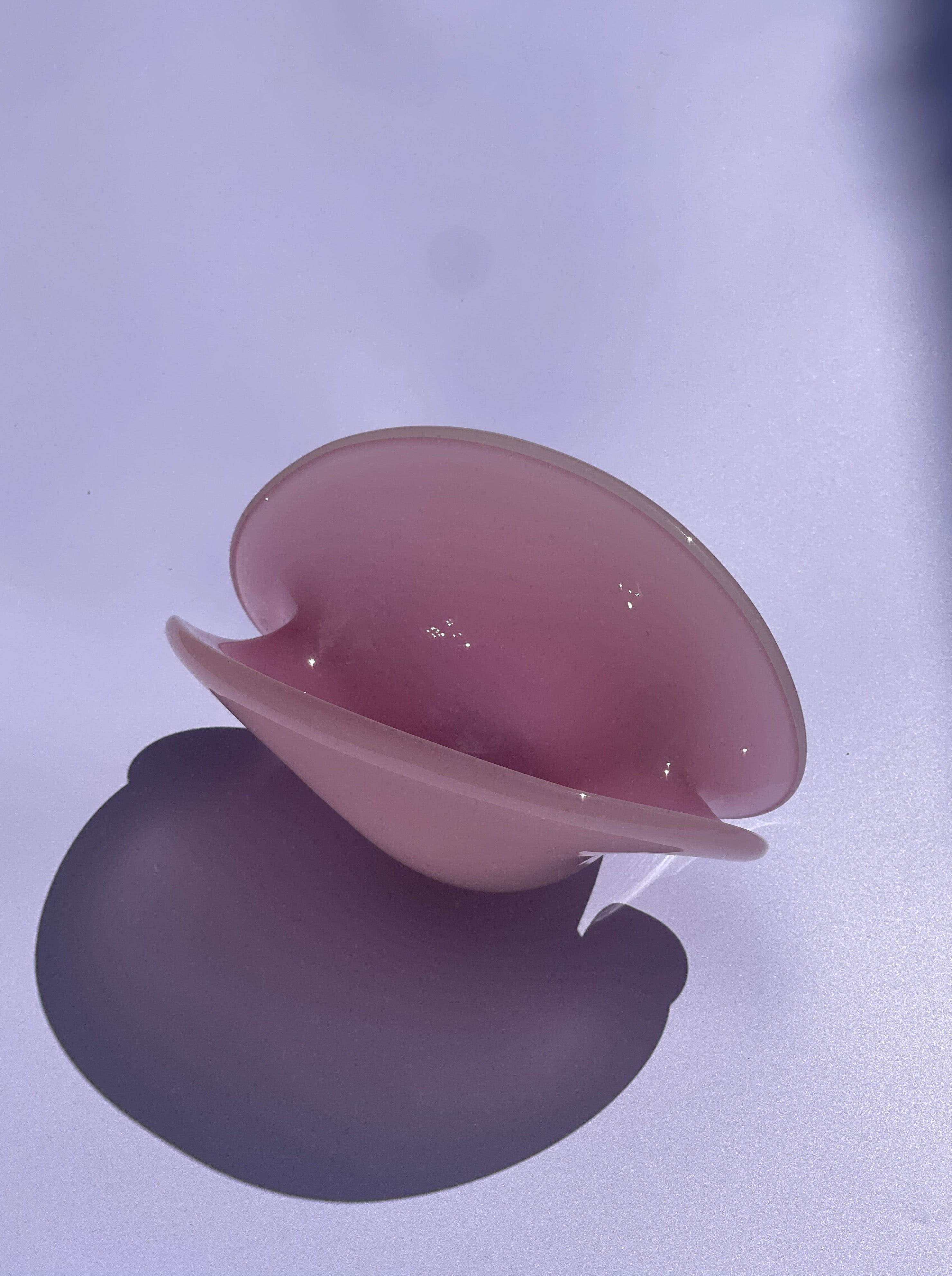 Vintage Murano musling/skål | Lys pink Murano