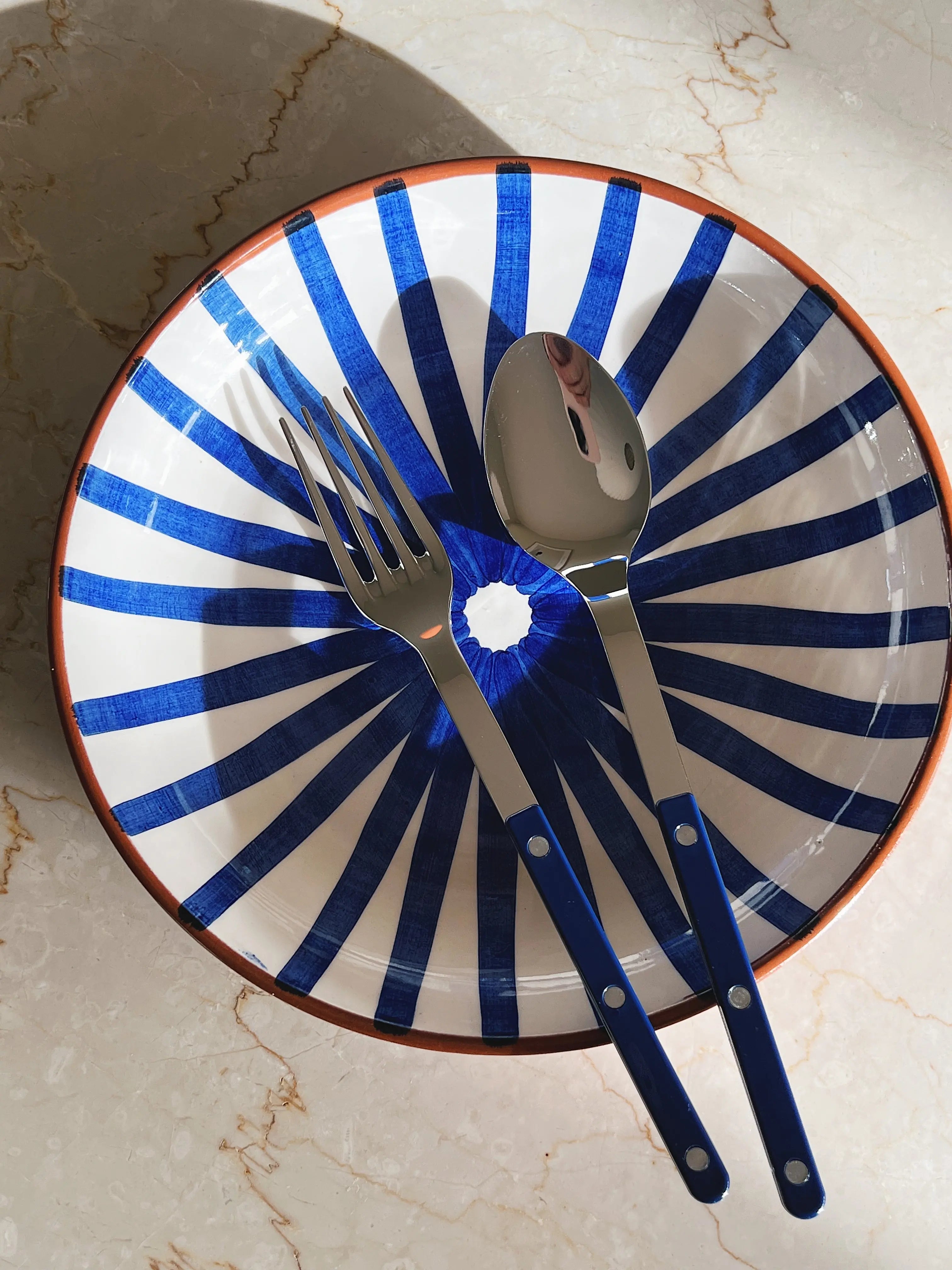 Bistrot Solid Salat/Serveringssæt | Mørkeblå Sabre Paris