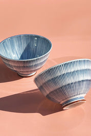 Blå & hvid stribet skål fra Japan 11 cm Studio Hafnia