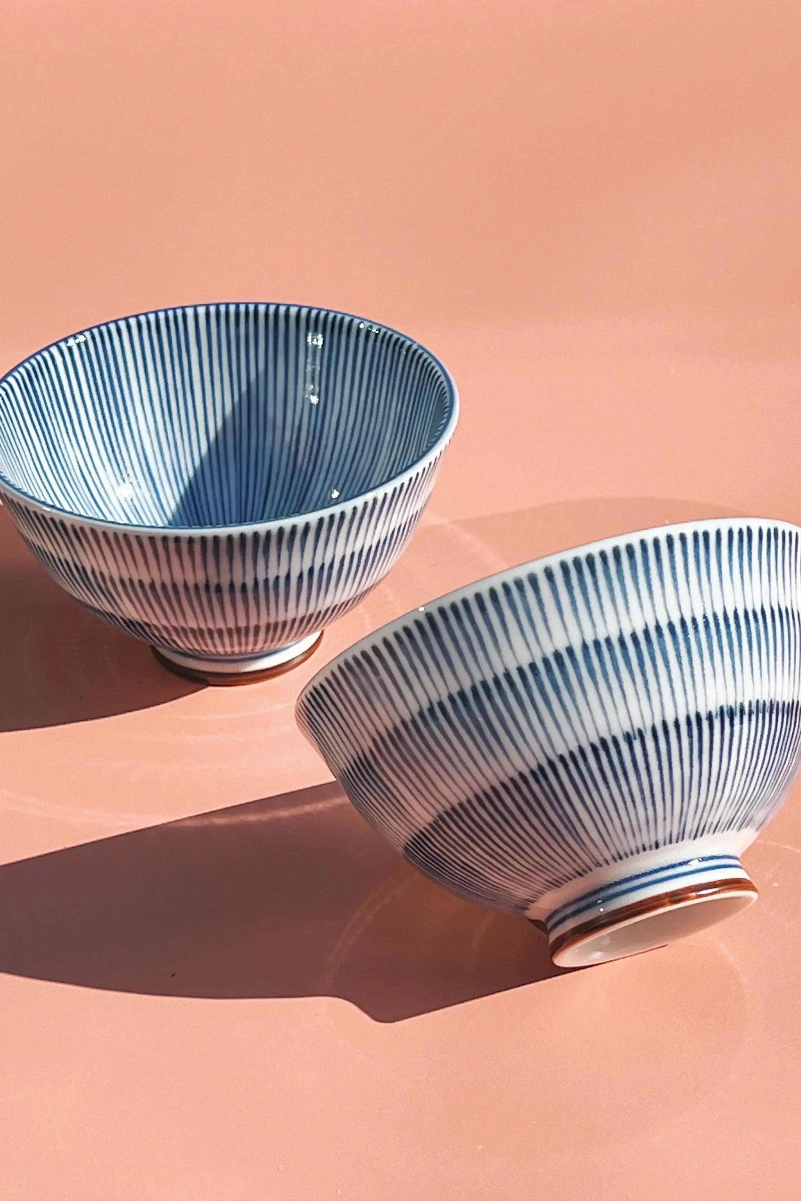 Blå & hvid stribet skål fra Japan 11 cm Studio Hafnia