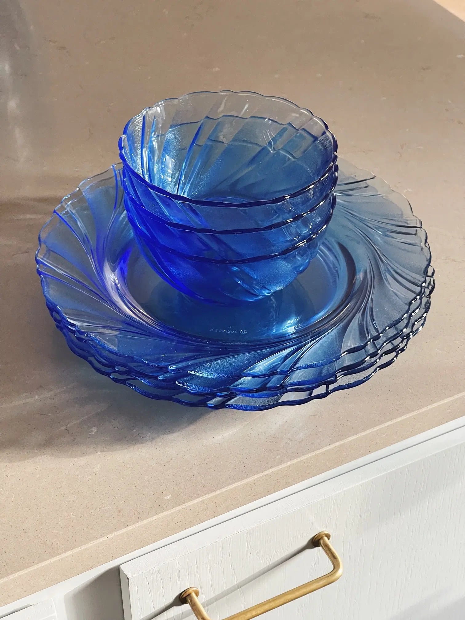 Blå glas skål fra Duralex | 12 cm Duralex