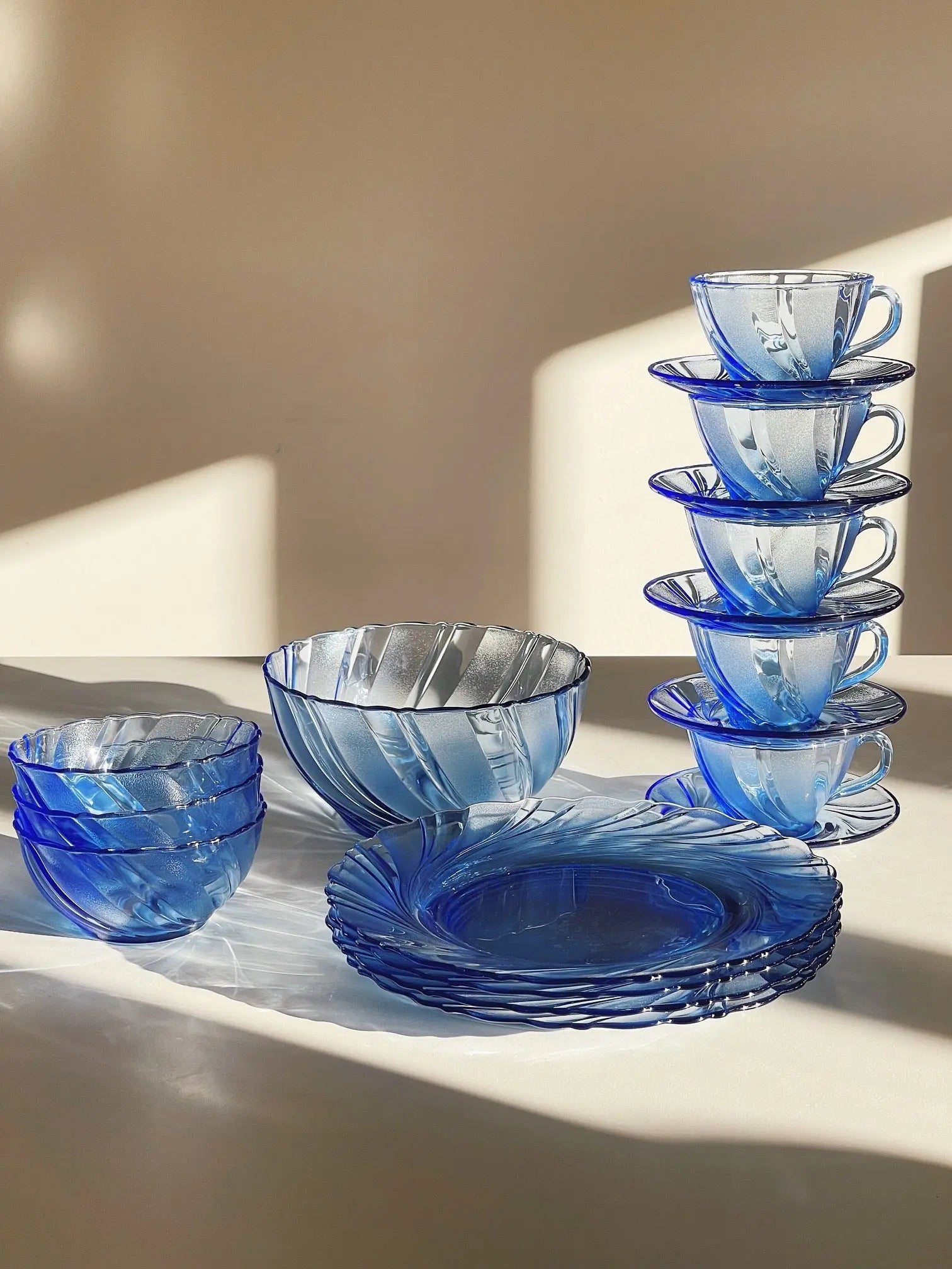 Blå glas skål fra Duralex | 18 cm Duralex