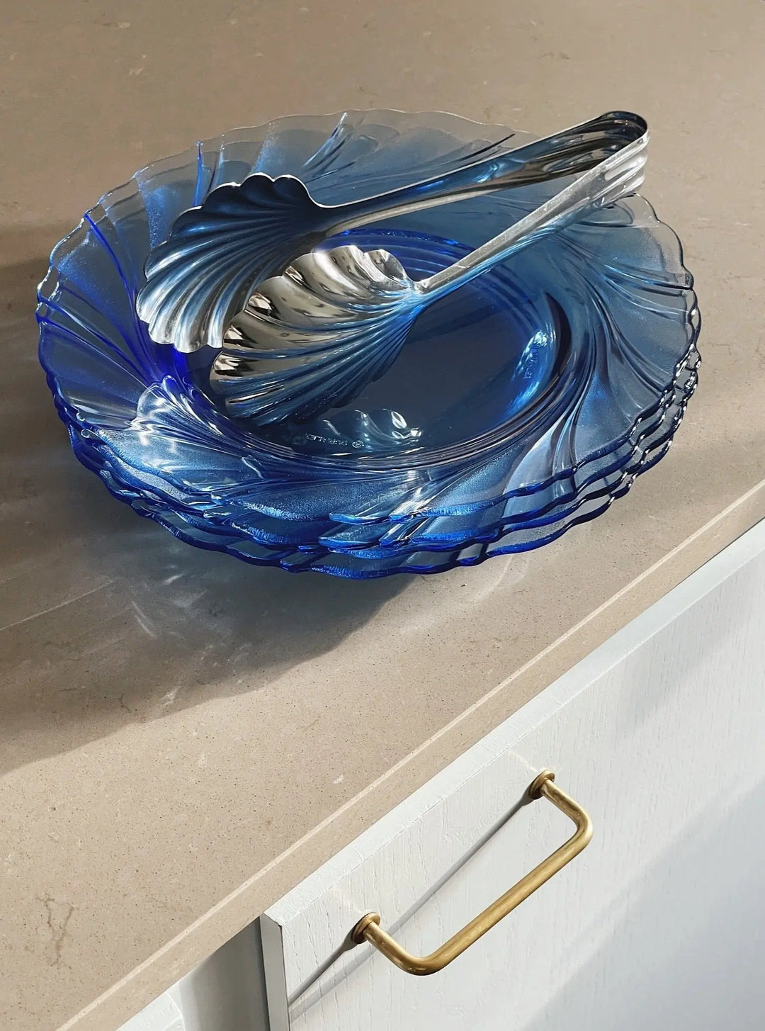 Blå glas tallerken fra Duralex | 23.5 cm Duralex