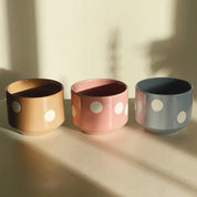 Burnt and Glazed X Studio Hafnia Esther Dot Kop | Pink med hvide prikker Burnt and Glazed