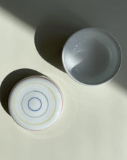 Flerfarvet Spiralstribet Bonbonniere (Lågkrukke) Studio Hafnia