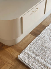Gulvtæppe i bomuld | Beige/camel 70x140 cm Casa Cubista