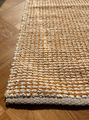 Gulvtæppe i bomuld | Beige/saffron 70x140 cm Casa Cubista