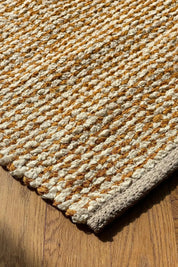 Gulvtæppe i bomuld | Beige/saffron 70x140 cm Casa Cubista