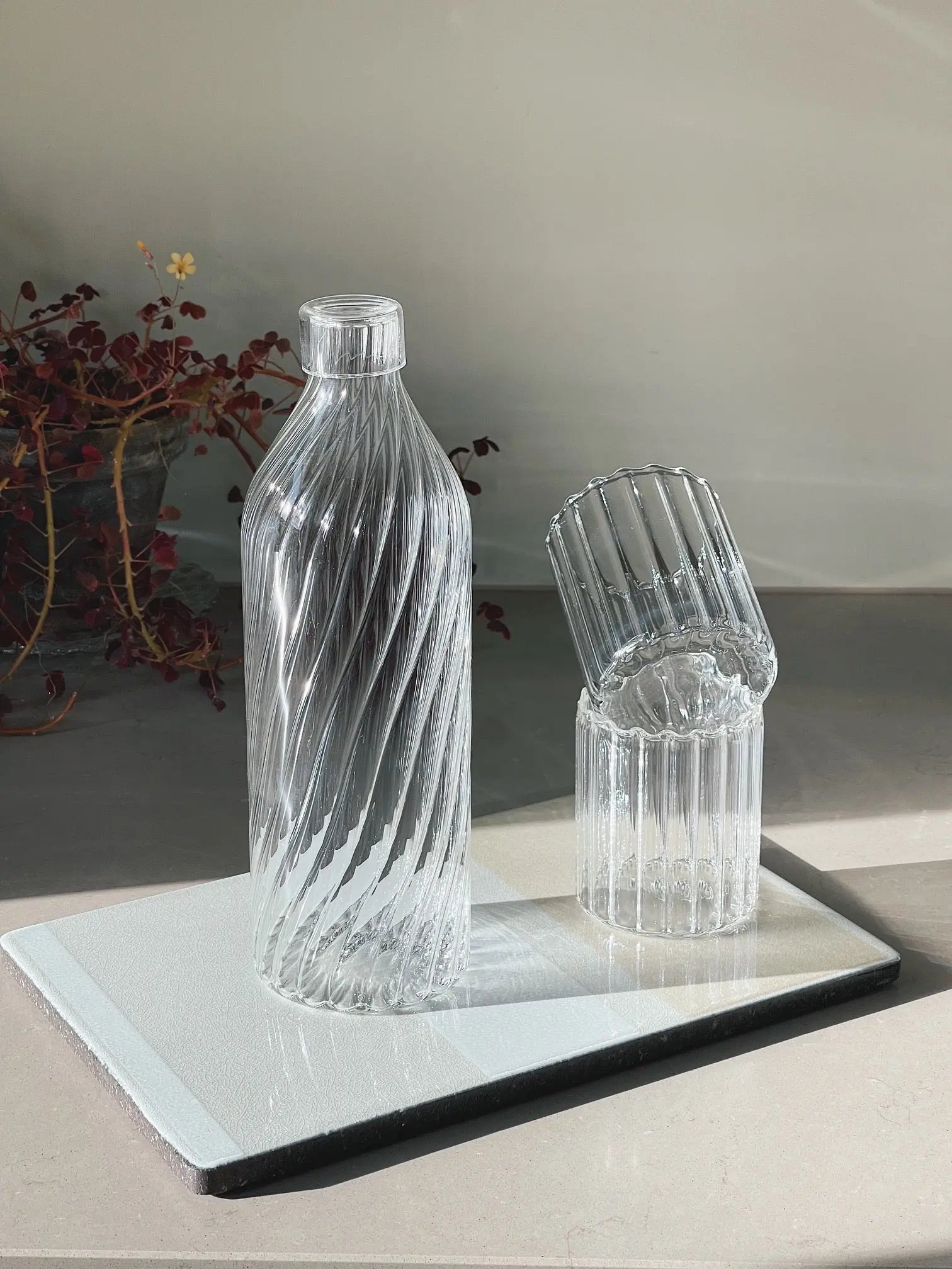 Ichendorf Venezia ottica flaske i glas med låg Ichendorf
