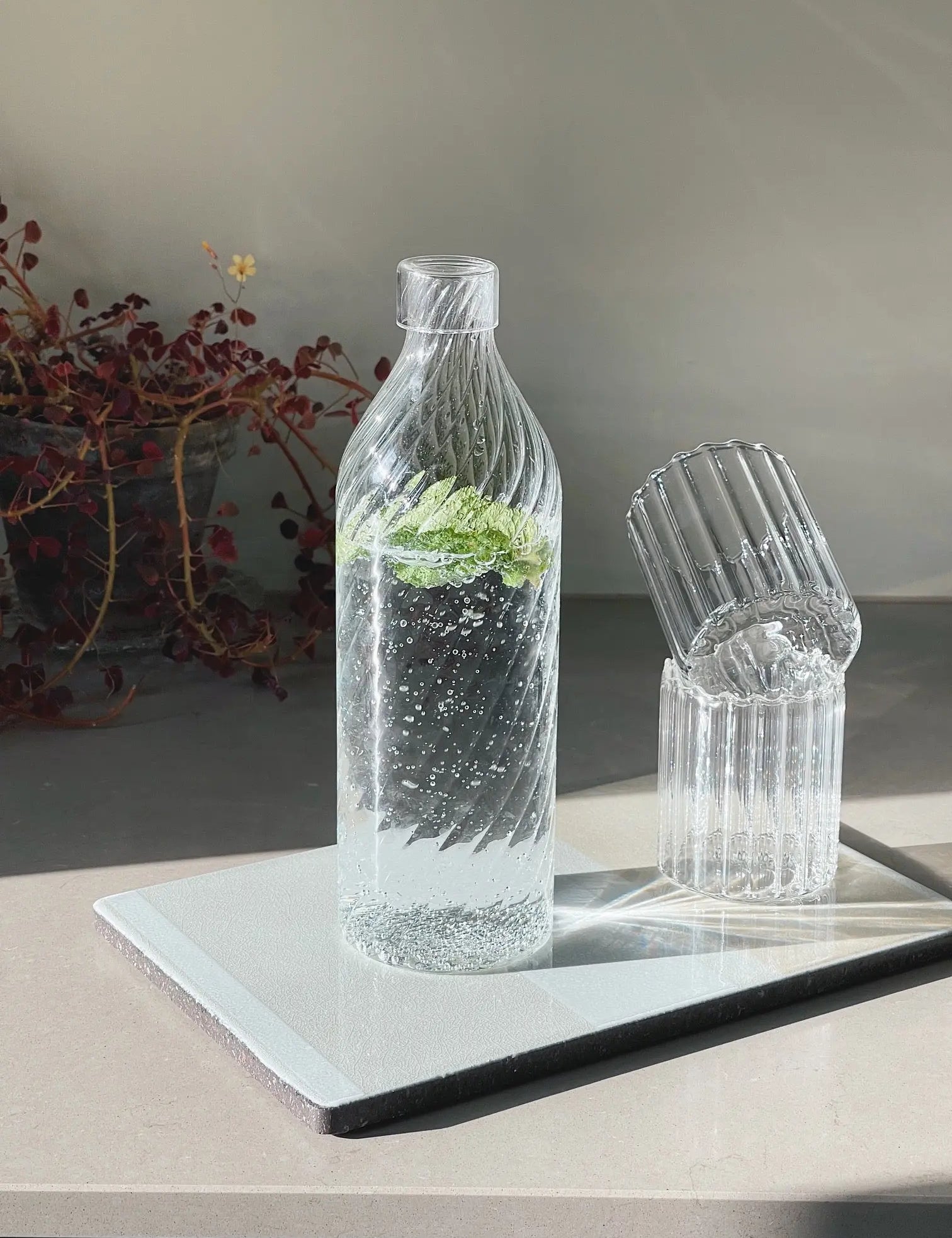 Ichendorf Venezia ottica flaske i glas med låg Ichendorf