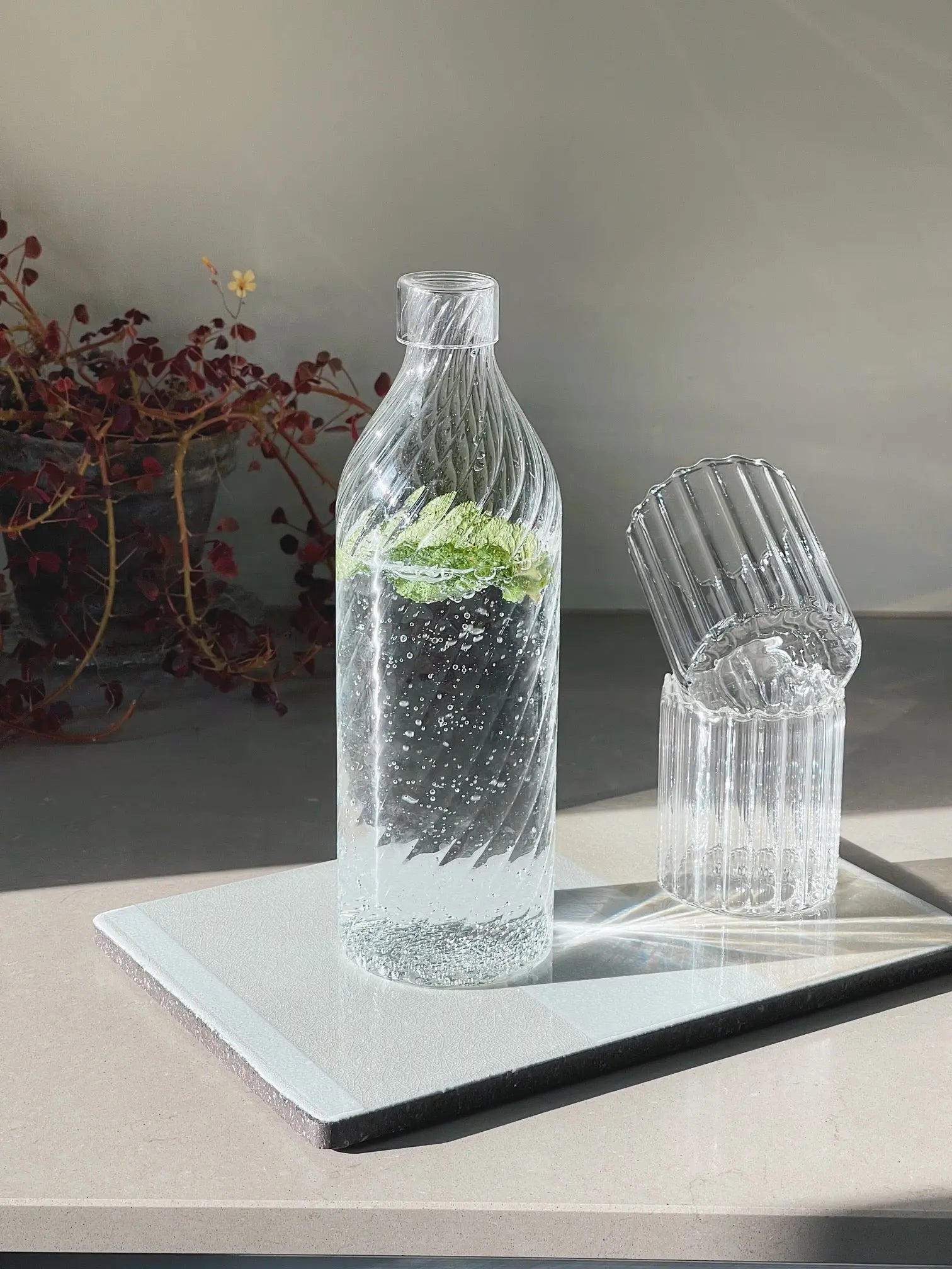 Ichendorf Venezia ottica flaske i glas med låg Ichendorf