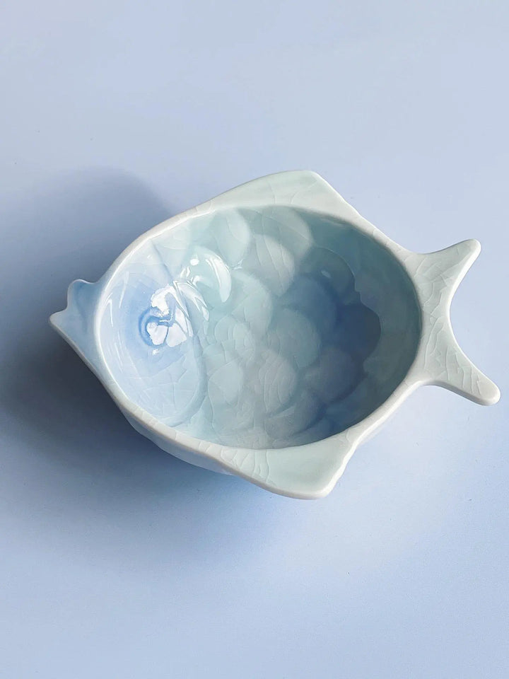 Japansk skål formet som en fisk | Blå Studio Hafnia