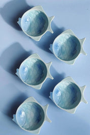 Japansk skål formet som en fisk | Blå Studio Hafnia