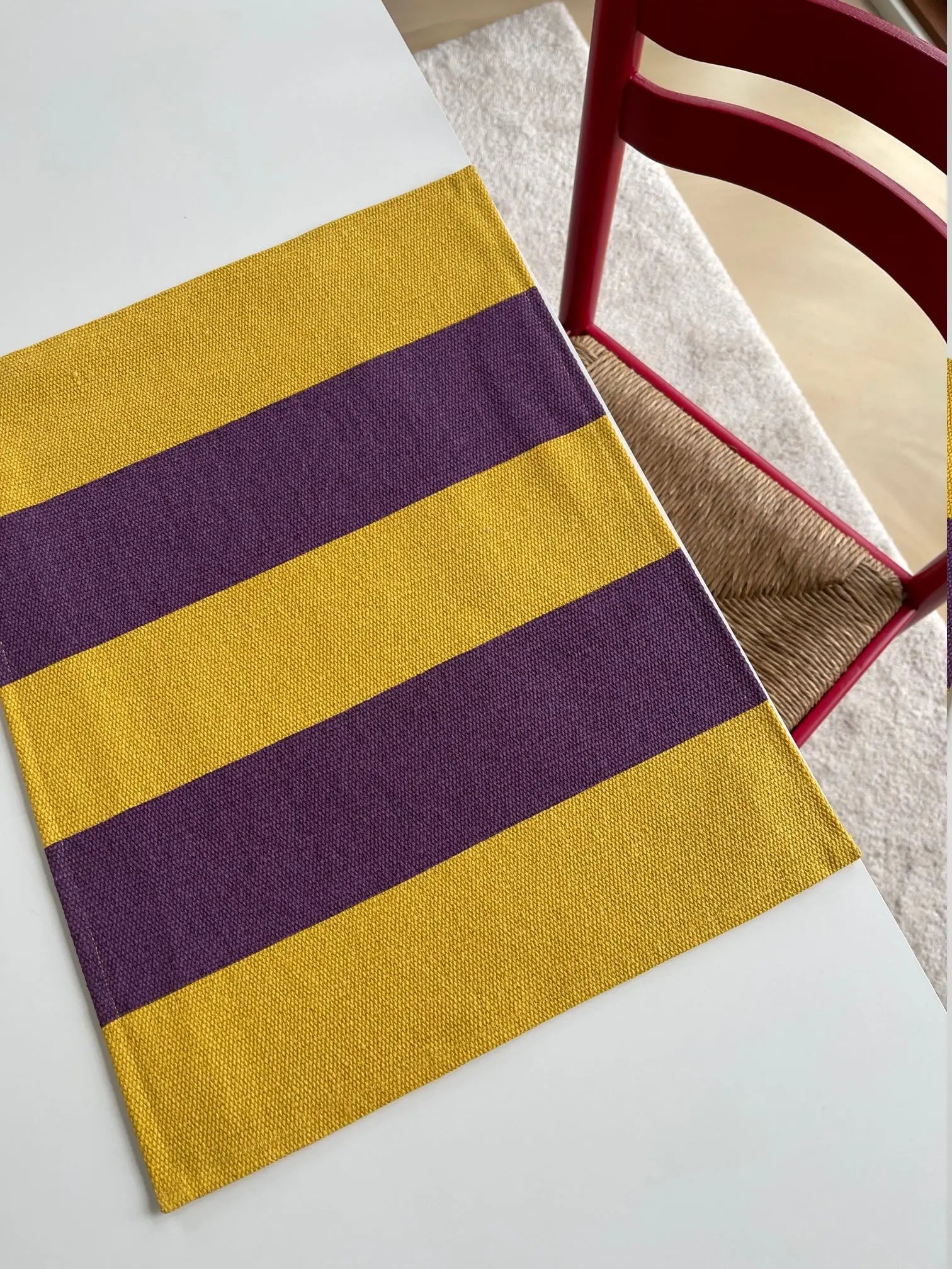 Jou Quilts dækkeserviet | Lilla/sennepsgul Jou Quilts