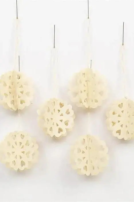 Juleornament i papir til ophæng 6-pak | Creme World of Craft