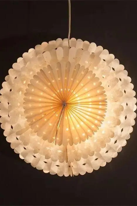 Julestjerne i papir til ophæng | Hvid 36.5 cm World of Craft