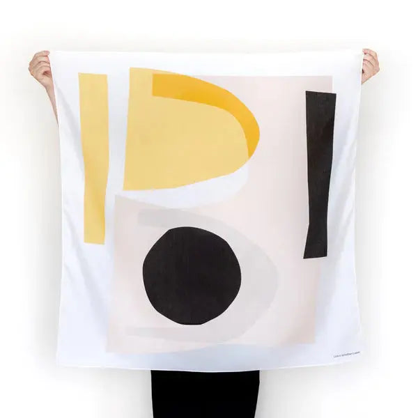 Kopi af Japansk Furoshiki "Arcs" i rød og hvid | 90 x 90 cm Link Collective