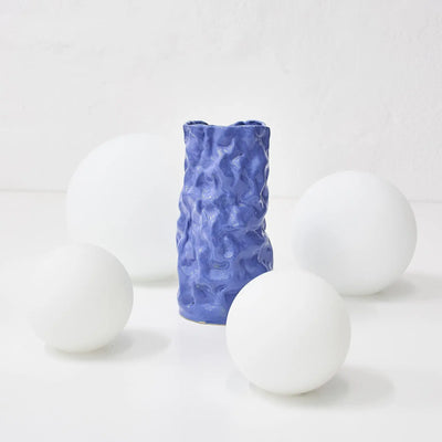 Krøllet vase | Blå H25cm Studio Hafnia