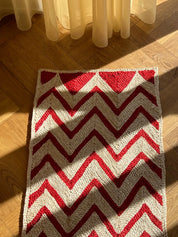 Maison Bengal | Zigzag gulvtæppe i jute | Rød/natur Maison Bengal