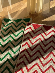 Maison Bengal | Zigzag gulvtæppe i jute | Rød/natur Maison Bengal