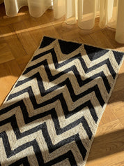 Maison Bengal | Zigzag gulvtæppe i jute | Sort/natur Maison Bengal