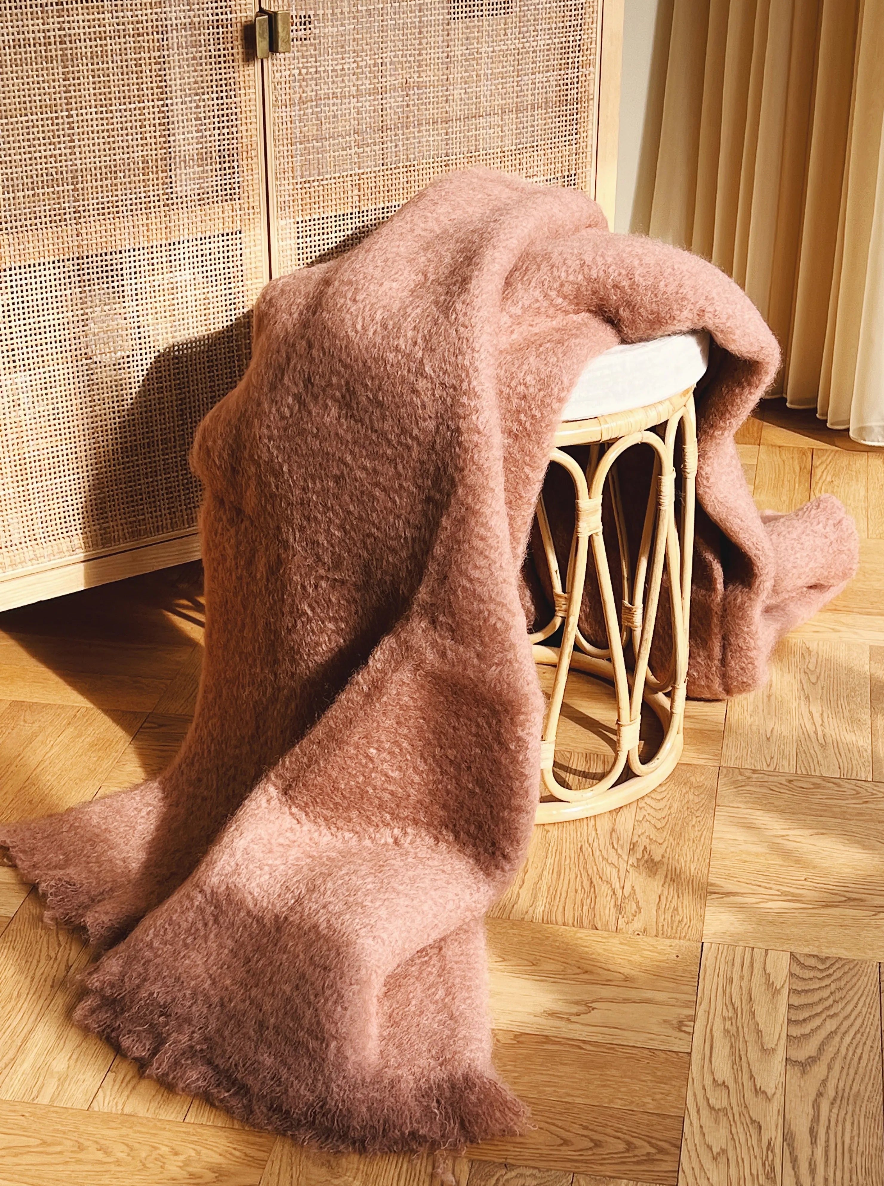 Mantas Ezcaray Mohair plaid 130 x 200 cm | Brændt rød Mantas Ezcaray