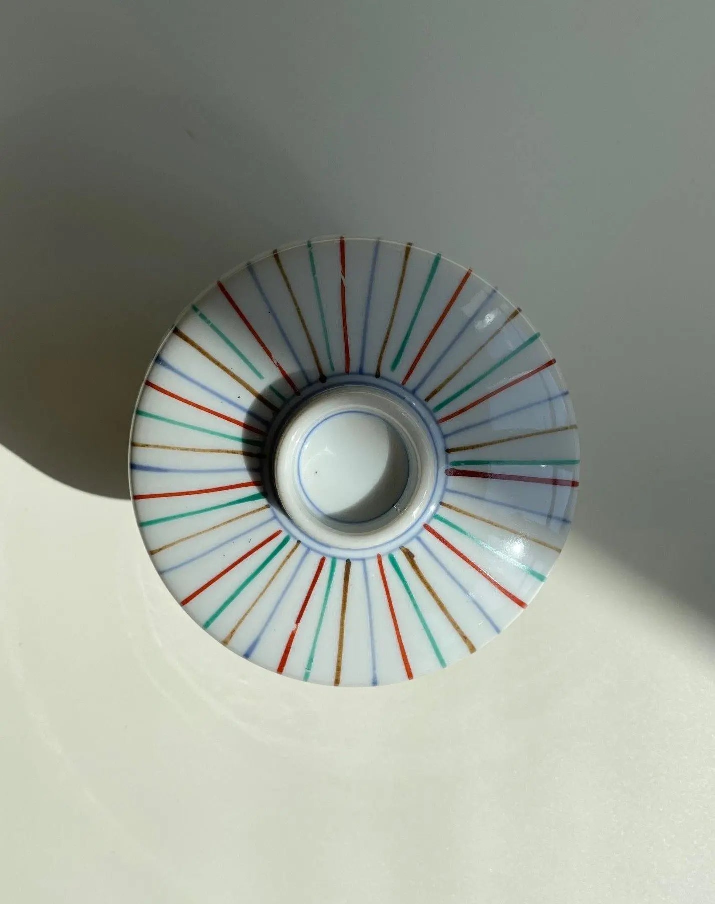 Multifarvet Stribet Bonbonniere (Lågkrukke) Studio Hafnia