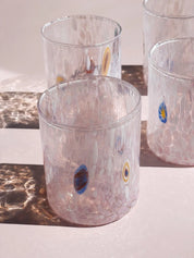 Murano Drikkeglas med flad bund | Pink Murano