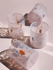 Murano Drikkeglas med flad bund | Pink Murano