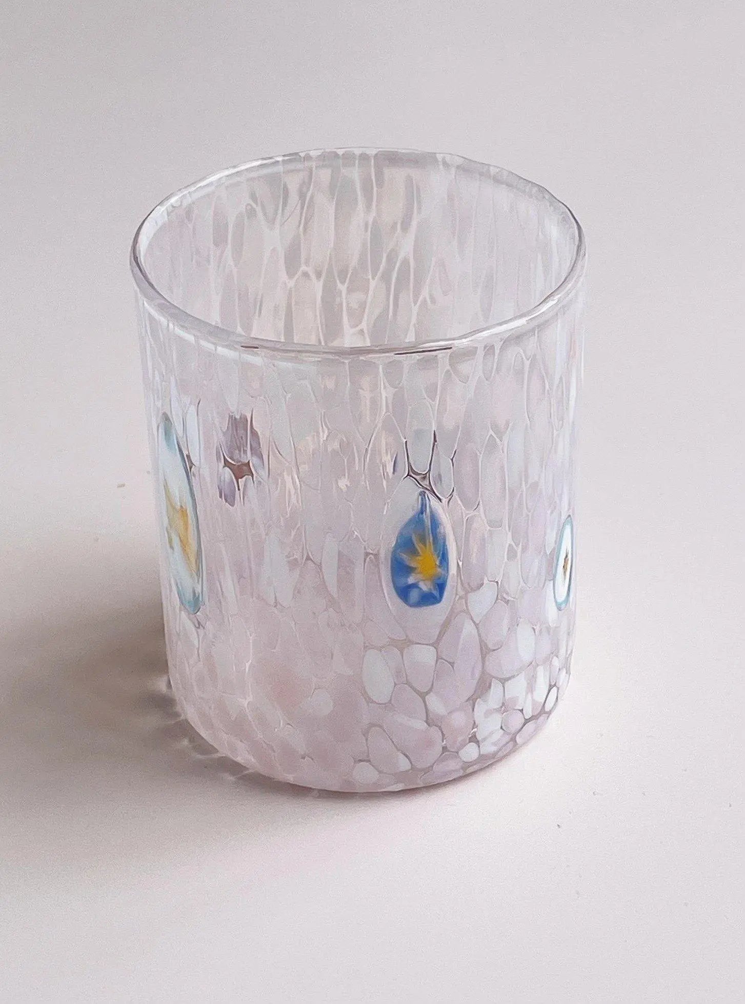 Murano Drikkeglas med flad bund | Pink Murano