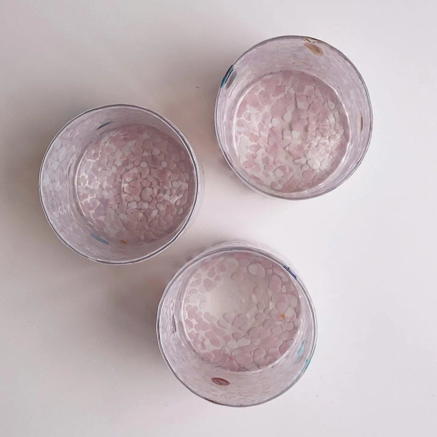 Murano Drikkeglas med flad bund | Pink Murano