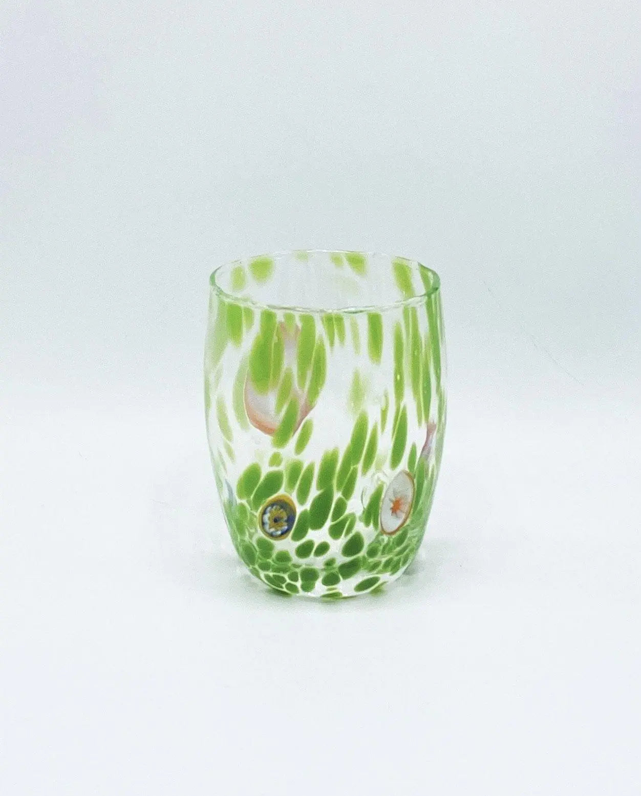 Murano Drikkeglas med rund bund | Grøn Murano