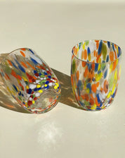 Murano Drikkeglas med rund bund | Multifarvet Murano
