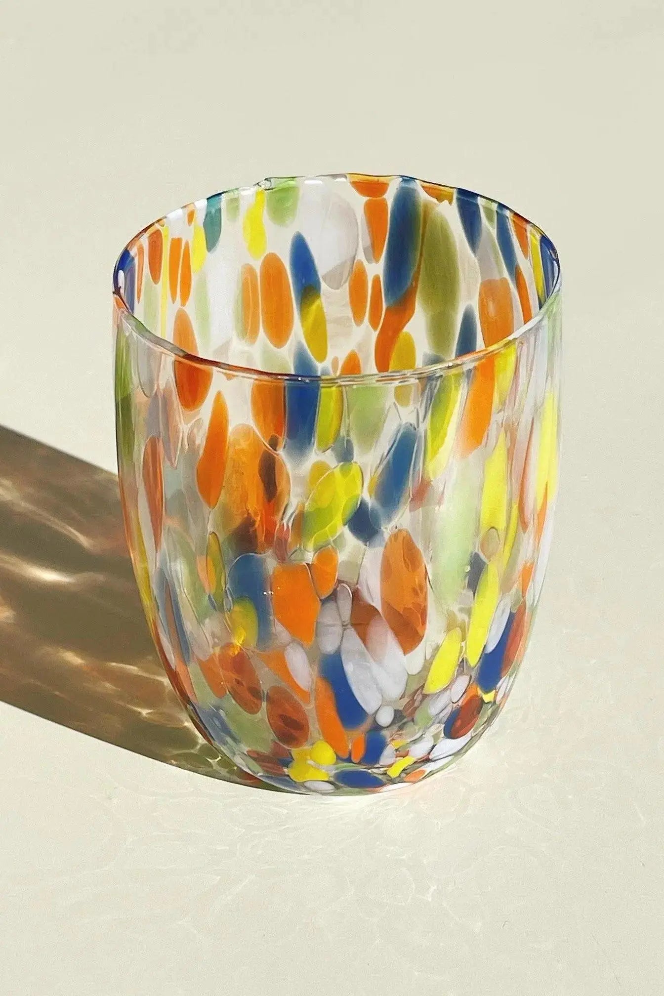 Murano Drikkeglas med rund bund | Multifarvet Studio Hafnia