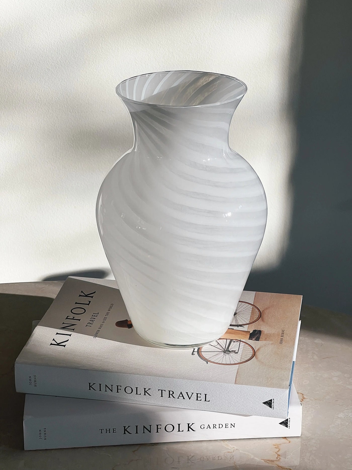 Murano Swirl Vase | Hvid H27.5 cm Murano