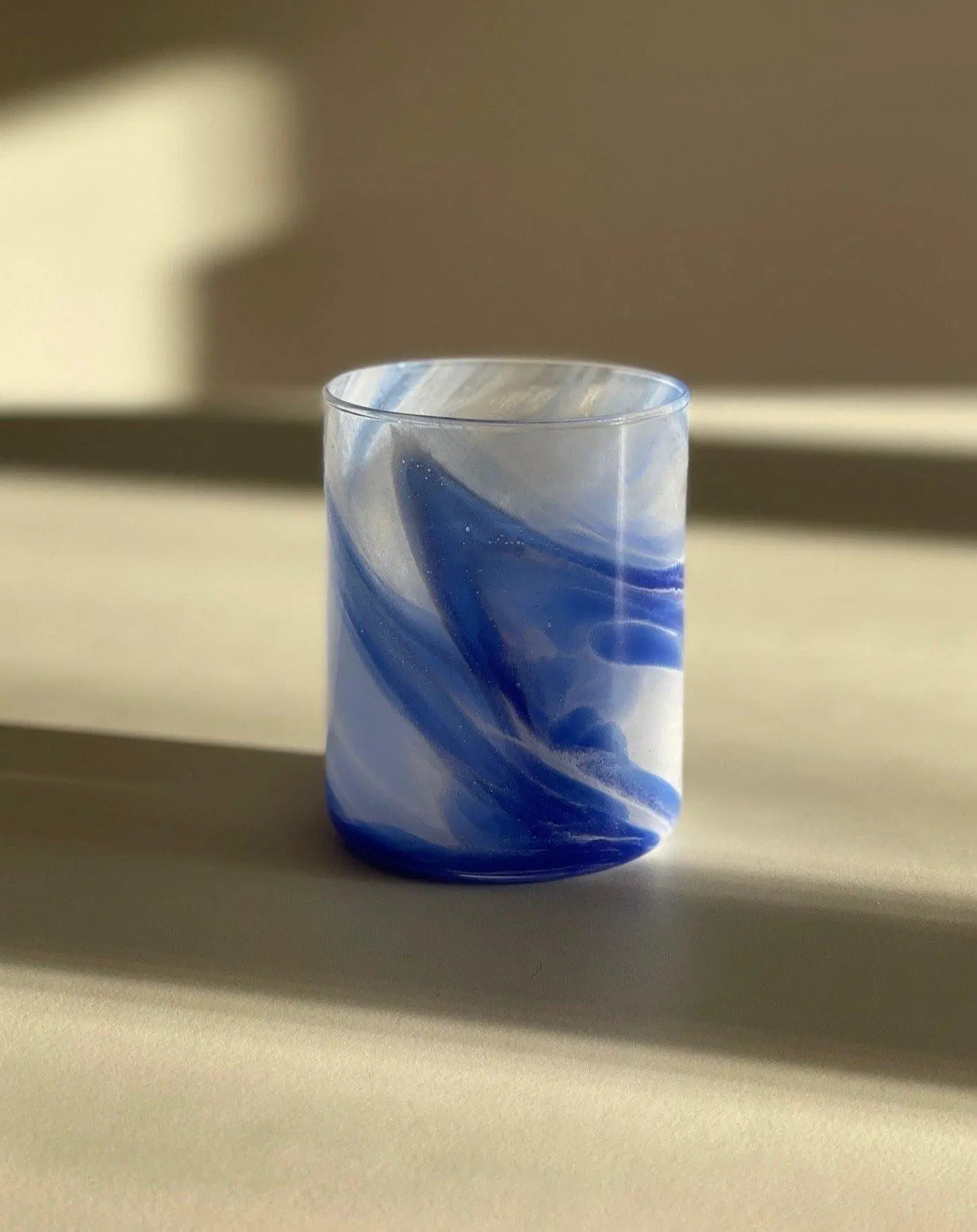 Murano Tumbler Drikkeglas | Blå, lyseblå, lilla, gul, rød og grøn Murano