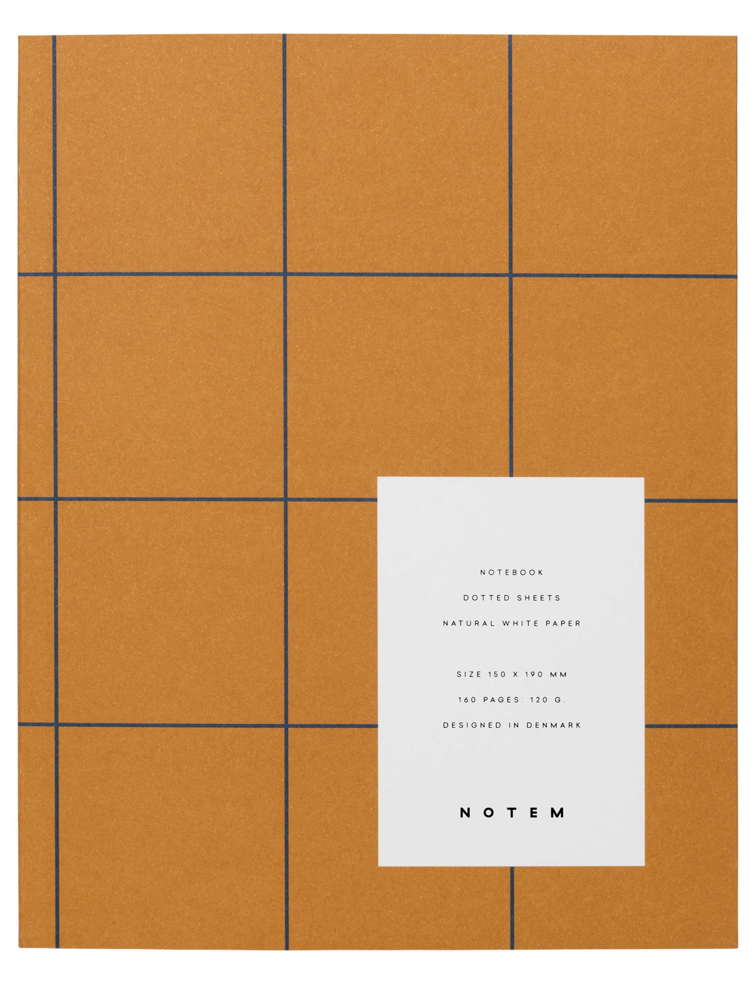 Notem studio, Uma notesbog flat lay, Softcover medium, Ochre Notem studio
