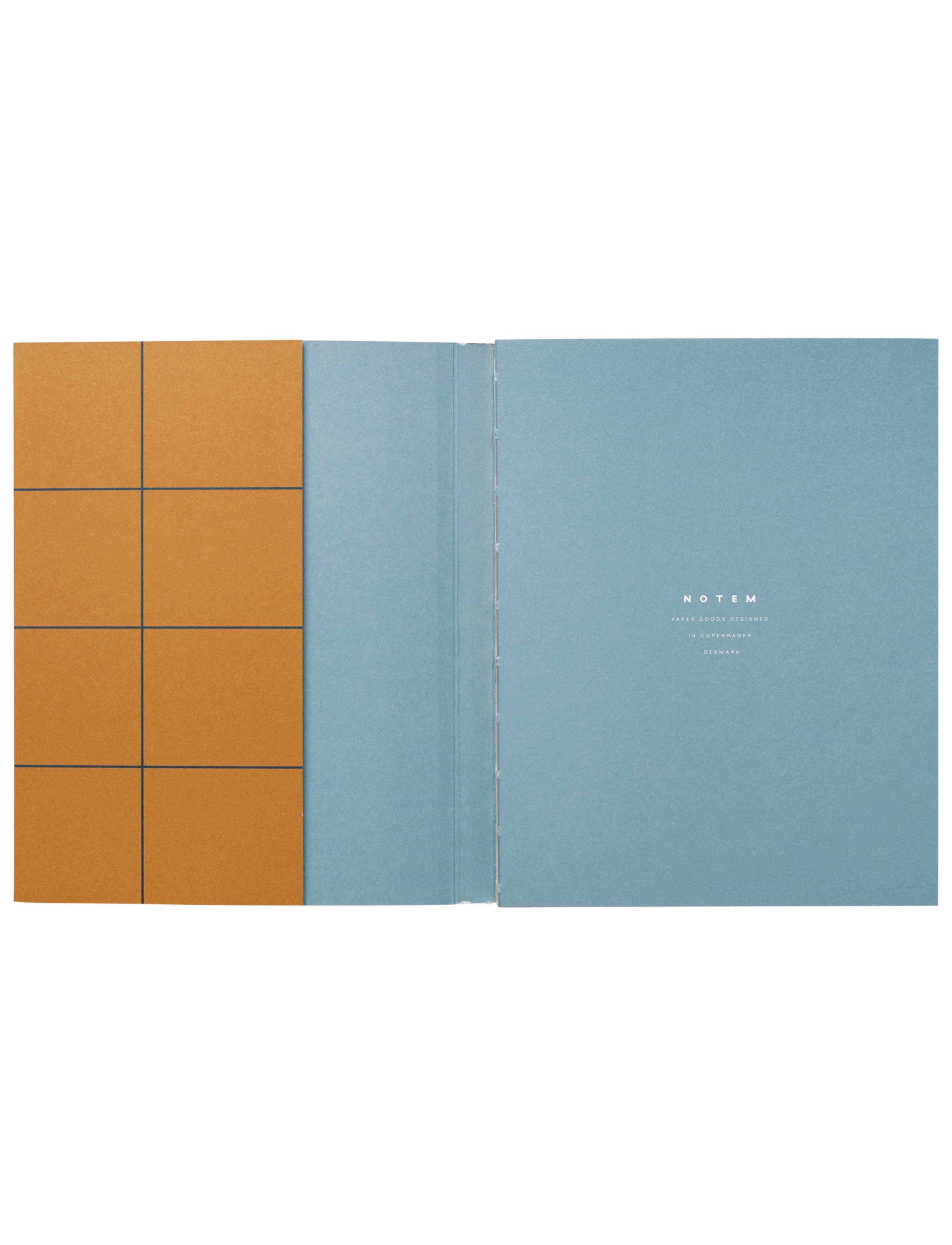 Notem studio, Uma notesbog flat lay, Softcover medium, Ochre Notem studio