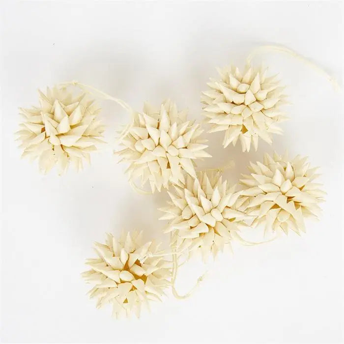 Papirstjerner til ophæng 6-pak | Beige Ø4 cm Afroart