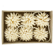 Papirstjerner til ophæng 6-pak | Beige Ø4 cm Afroart
