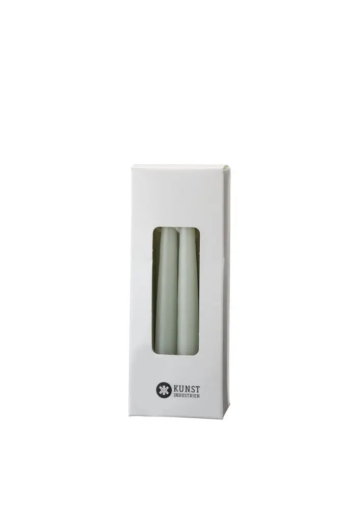 Paraffin stagelys (12 cm) - Lysegrøn - 12 stk. Kunstindustrien