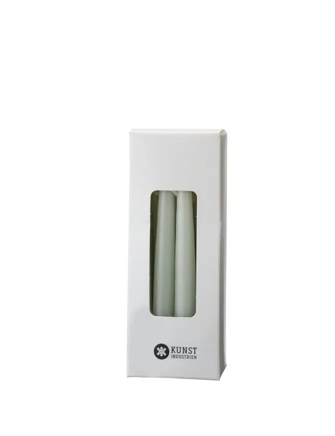 Paraffin stagelys (12 cm) - Lysegrøn - 12 stk. Kunstindustrien