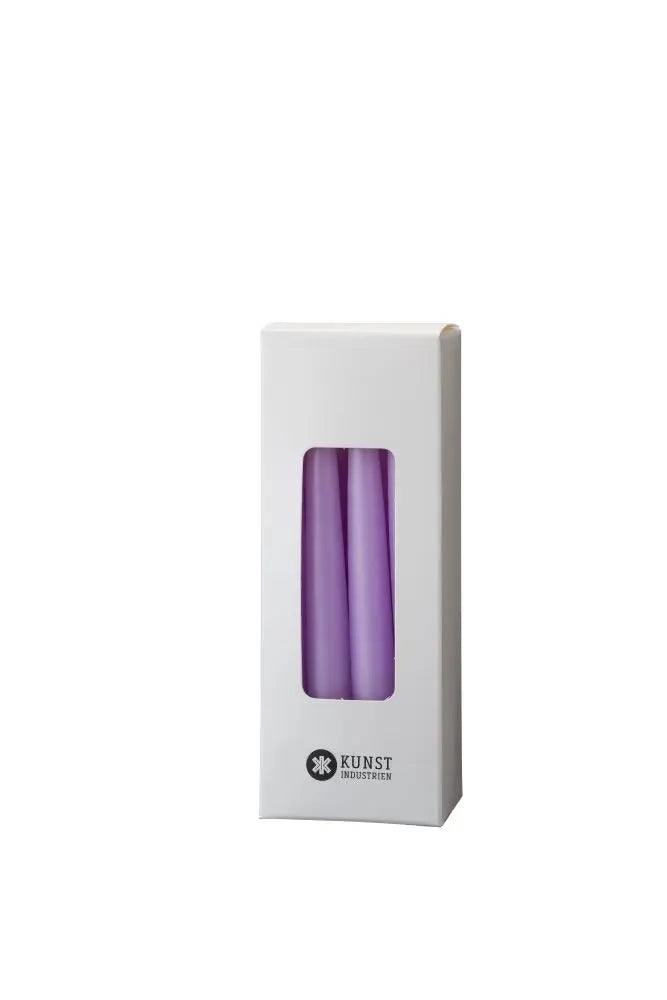 Paraffin stagelys (12 cm) - Lyselilla - 12 stk. Kunstindustrien
