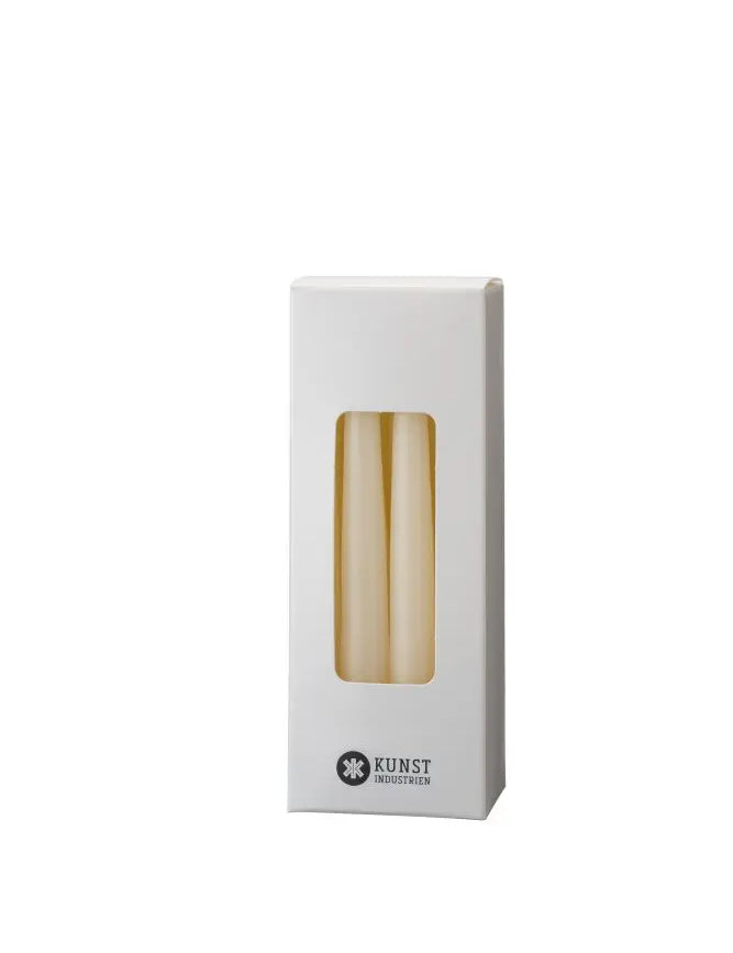 Paraffin stagelys (12 cm) - Off White - 12 stk. Kunstindustrien