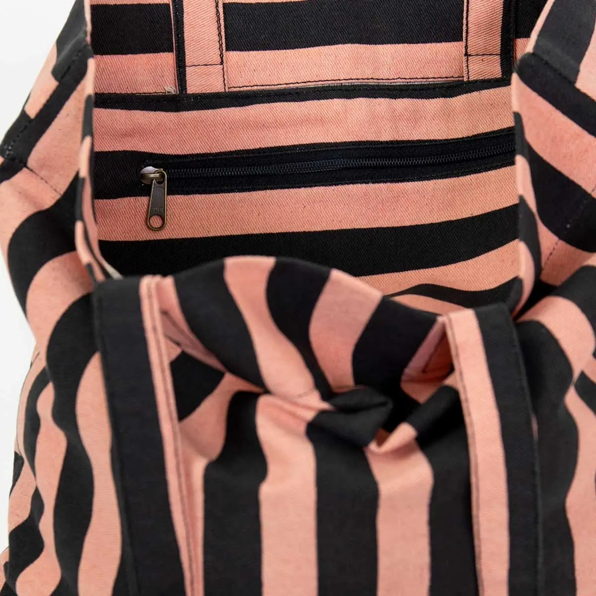 Randa mulepose/taske | Pink/sort stribet Afroart