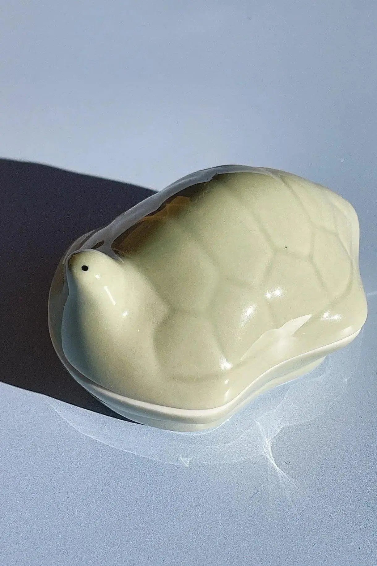 Skildpadde lågkrukke i keramik fra Japan | Pastelgrøn Studio Hafnia