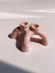 Twin keramik lysestage af Emma Heegaard | Pink Emma Heegaard
