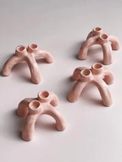 Twin keramik lysestage af Emma Heegaard | Pink Emma Heegaard