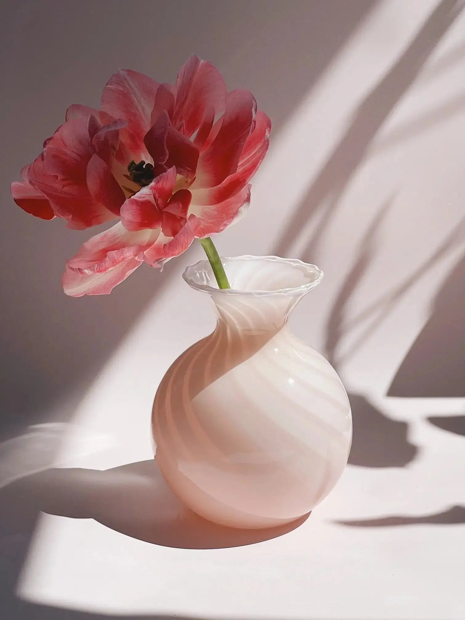 Vintage Murano Glasvase med Swirl | Rosa Studio Hafnia